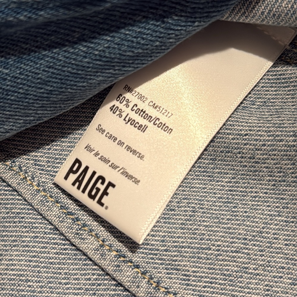 PAIGE DENIM JACKET LARGE - Picture 7 of 8